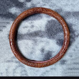 Crocodile Leather Steering Wheel Cover